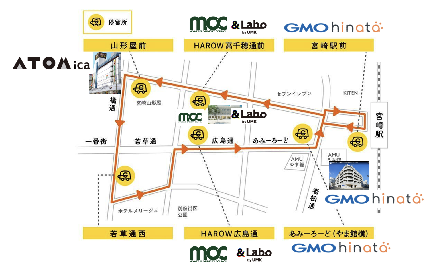 バス停案内 - フードジャパンサミット 2025 in 宮崎 バス停案内